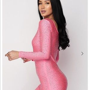 HOT pink rhinestone dress 💞